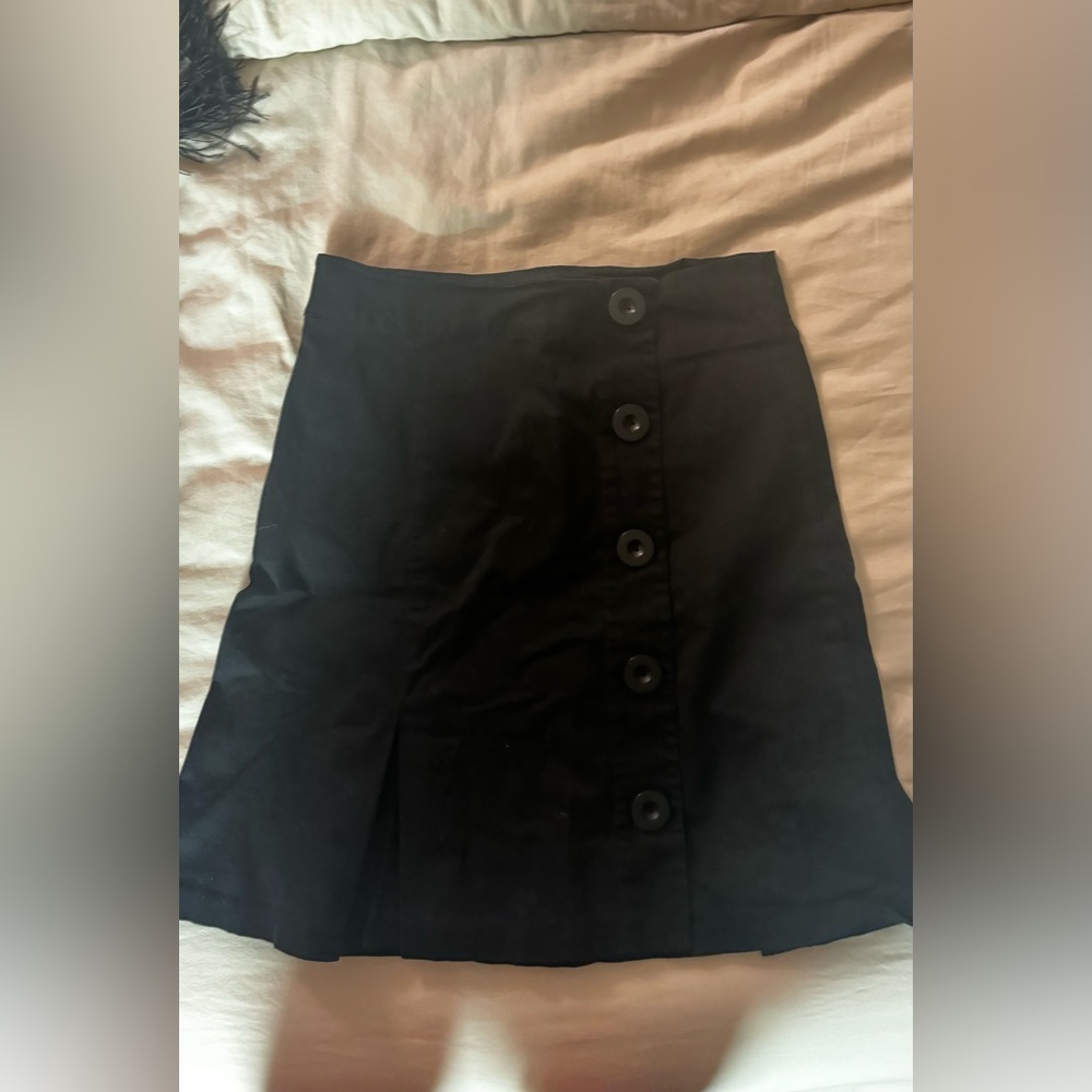 Women's Sitwell Black Button-Up Skirt